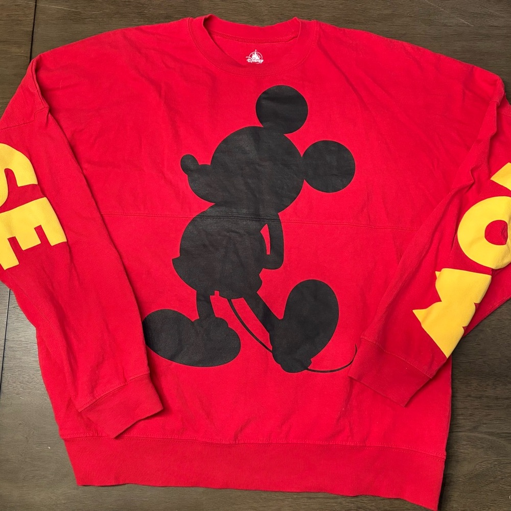 Mickey Mouse Disney Spirit Jersey Red Women’s Medium Long Sleeve Disney Parks